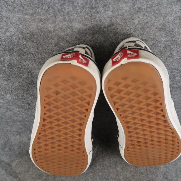 Vans Shoes Womens 7 Classic Slip On Sneakers Casual Checkered Skate White Black - Picture 12 of 12